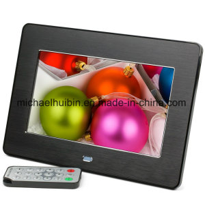 Beautiful Promotion Gift Metal Wire Drawing Digital Photo Frame (HB-DPF705A)